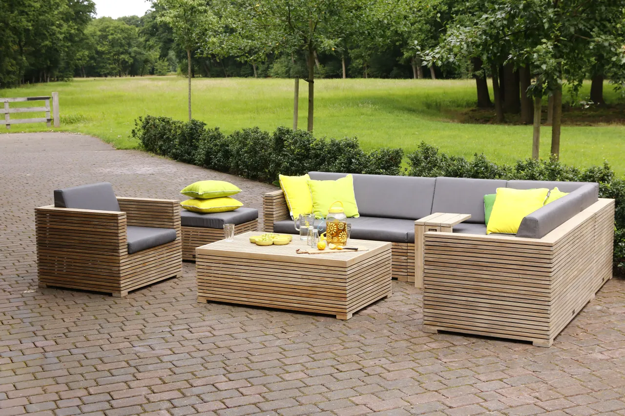 loungeset teakhout compressor