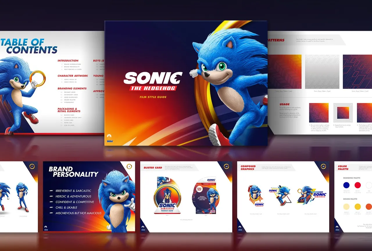 sonic the hedgehog movie leaked style guide