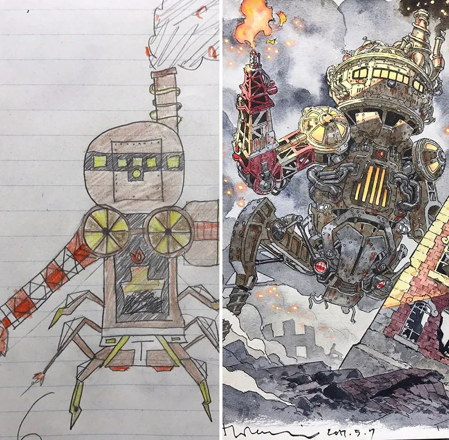 sons sketches to anime drawings thomas romain 21 5993f3846f070 880