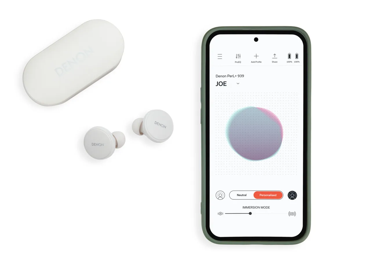 low denon perl pro earbuds white studio 19
