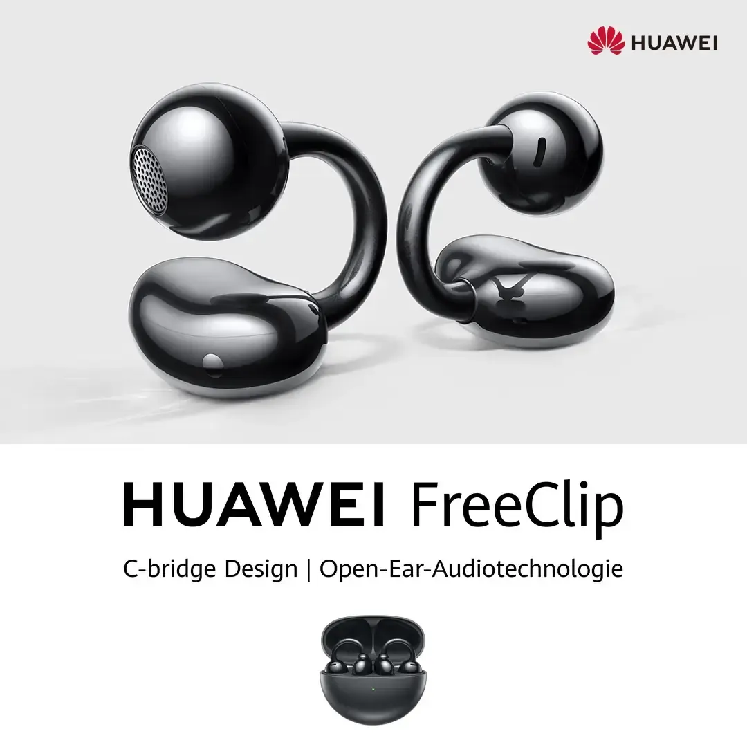 HUAWEI FreeClip ブラック Huawei FreeClip Wireless In-Ear Headphones - Black - us