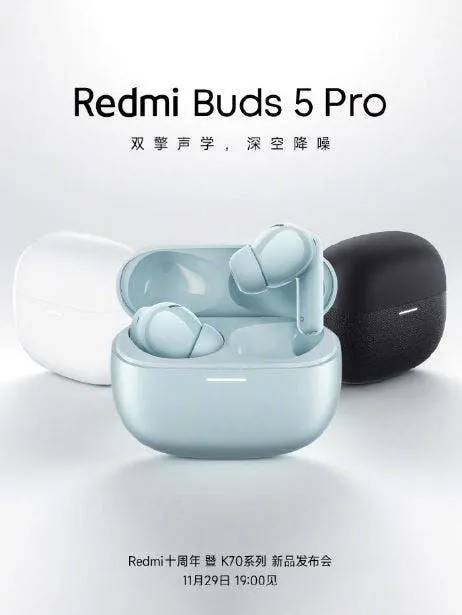 Redmi Buds 5 Pro Sales Begin on November 29 along with Redmi