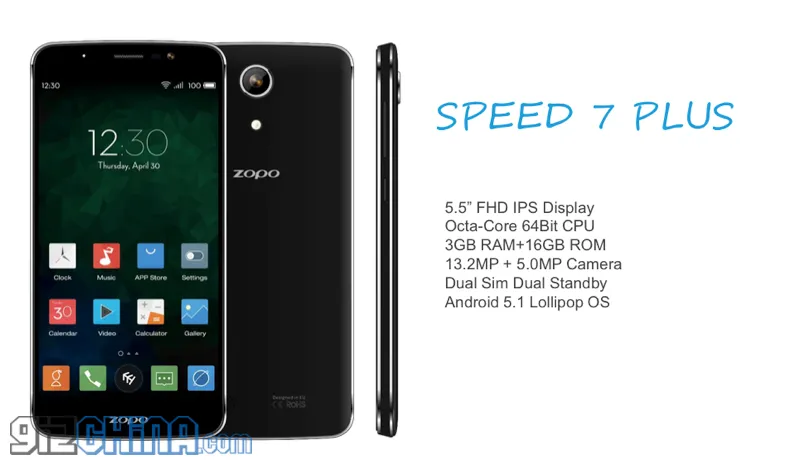 Zopo Speed 7 and Speed 7 Plus MT6753 flagship specifications