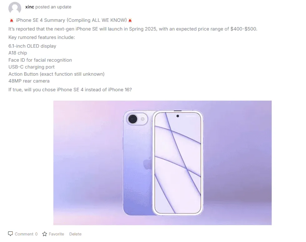 iPhone SE 4 Rumored Specs Hint at Flagship-Killer Features