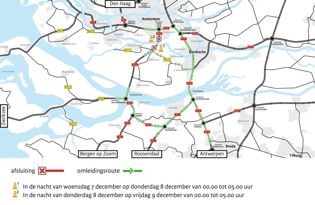afsluiting heinenoordtunnel