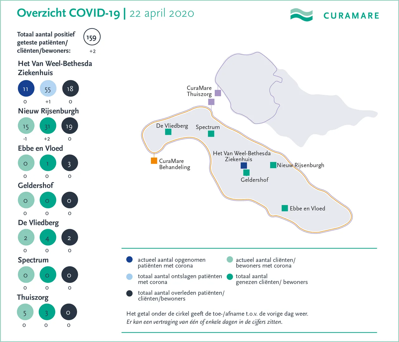 curamare corona kaart 22 april