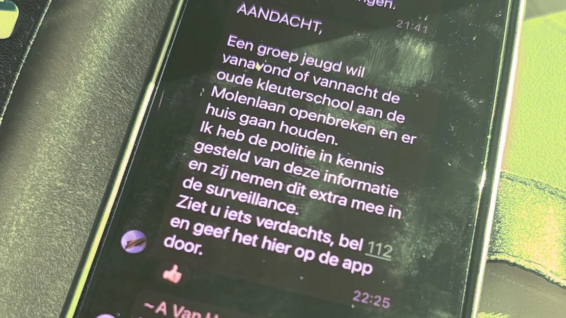 buurtapp brand schoolgebouw