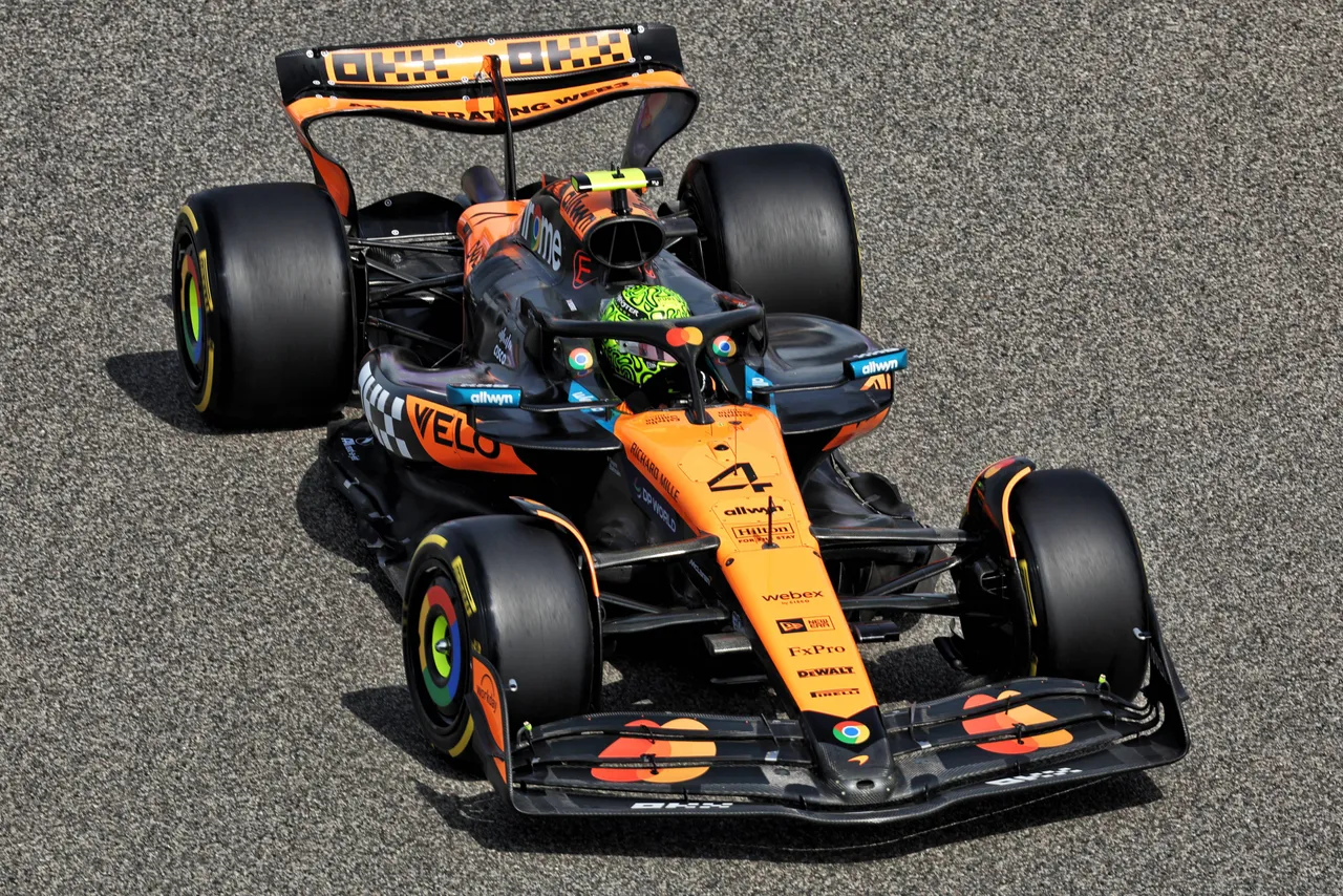 Lando Norris in action with his McLaren