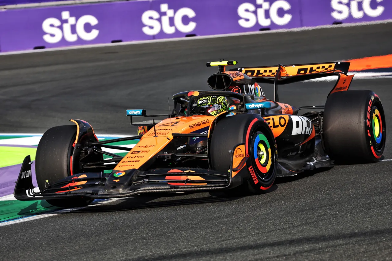 Lando Norris topped FP2 in Saudi Arabia