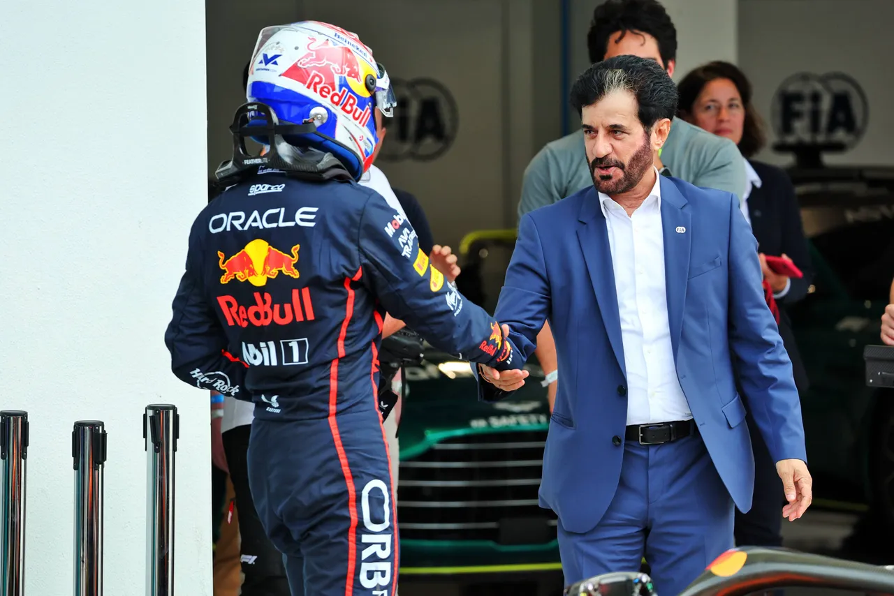 Max Verstappen met Mohammed Ben Sulayem in Miami
