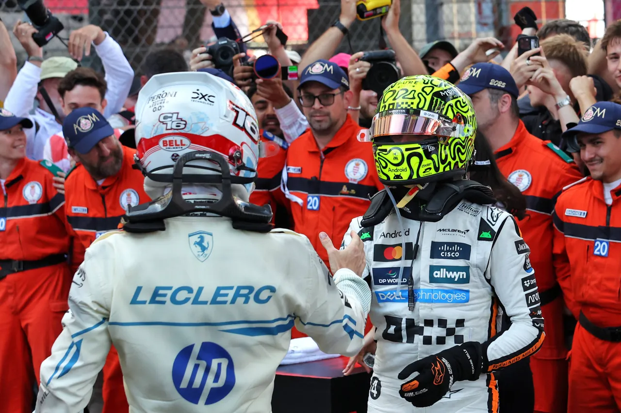 Charles Leclerc eindigde de Grand Prix van Monaco op de tweede plaats, achter Lando Norris