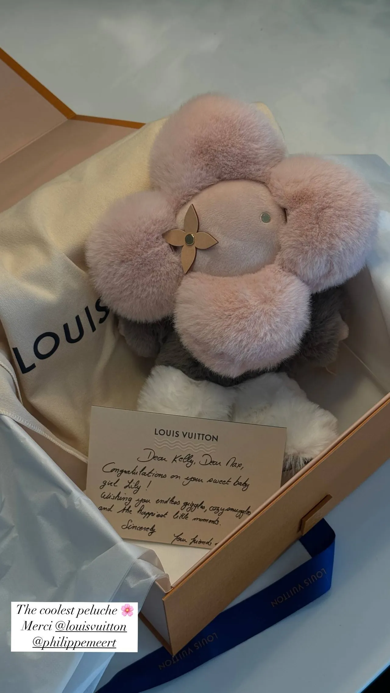 Gift from Louis Vuitton for baby Lily