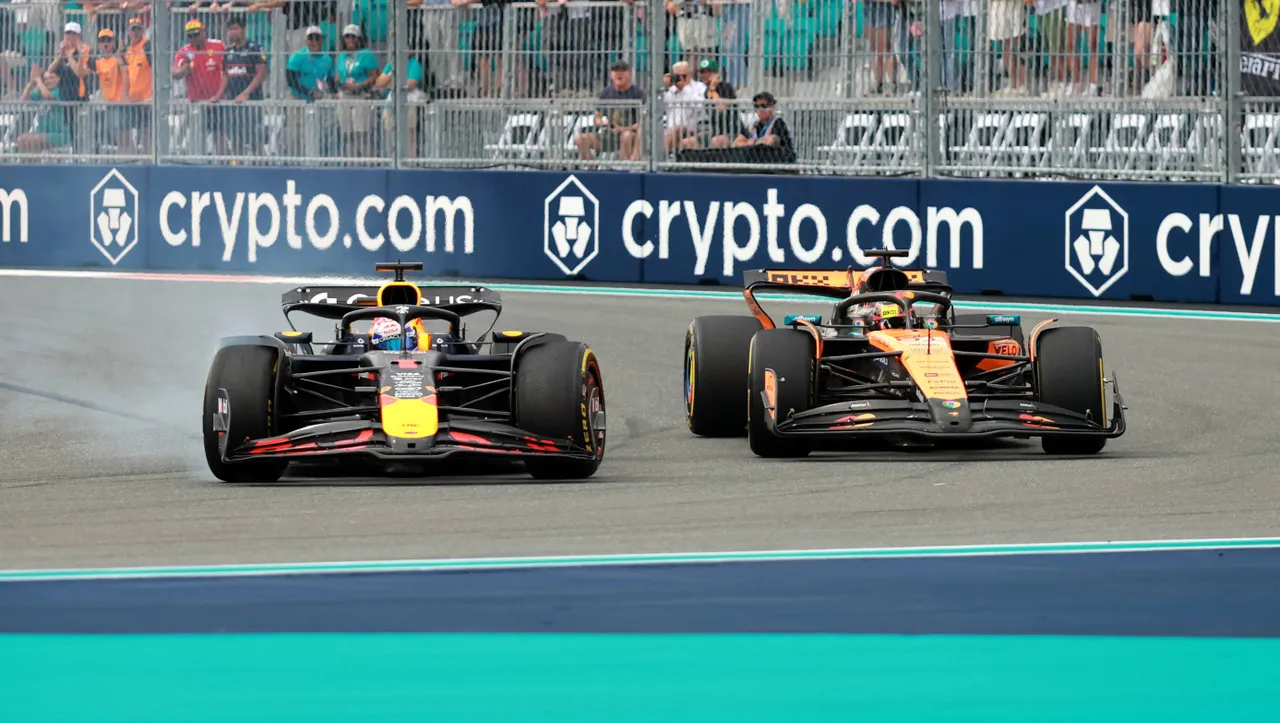 Verstappen could only keep eventual race winner Oscar Piastri behind for six laps, such was the difference in pace in Miami