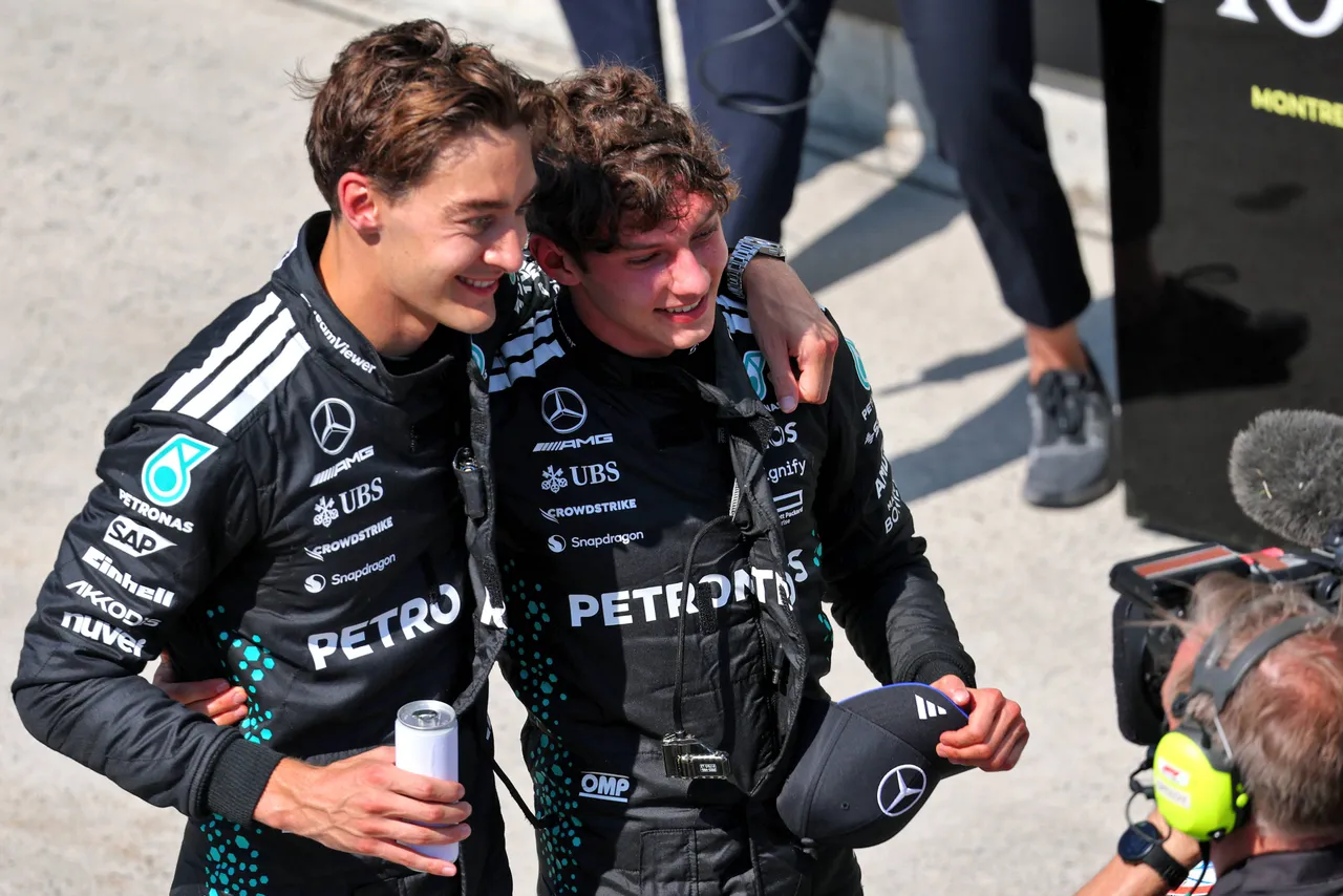 George Russell en Andrea Kimi Antonelli in Canada
