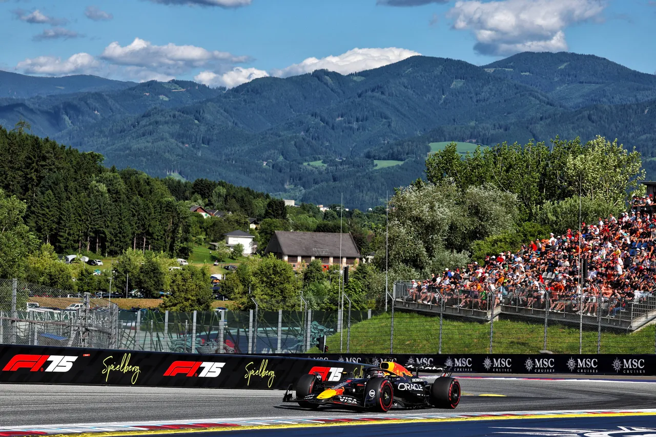Max Verstappen driving during the 2025 Austrian GP qualifying