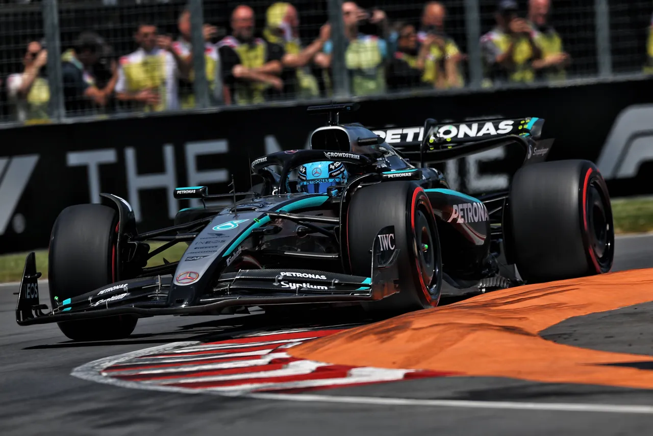 George Russell during the Canadian Grand Prix qualifying session