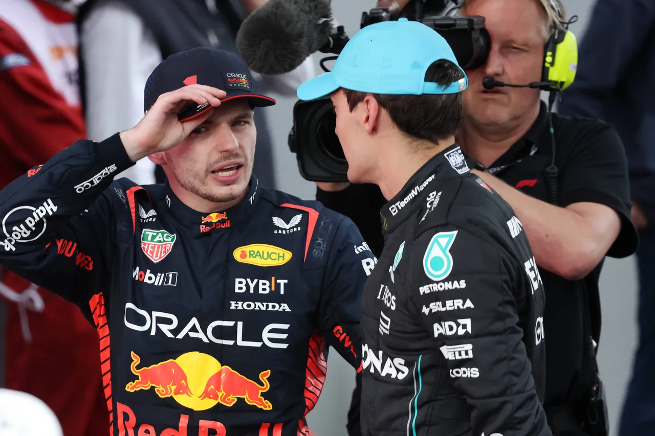 Max Verstappen (links) würde laut Sky Sports George Russell (rechts) bei Mercedes ersetzen