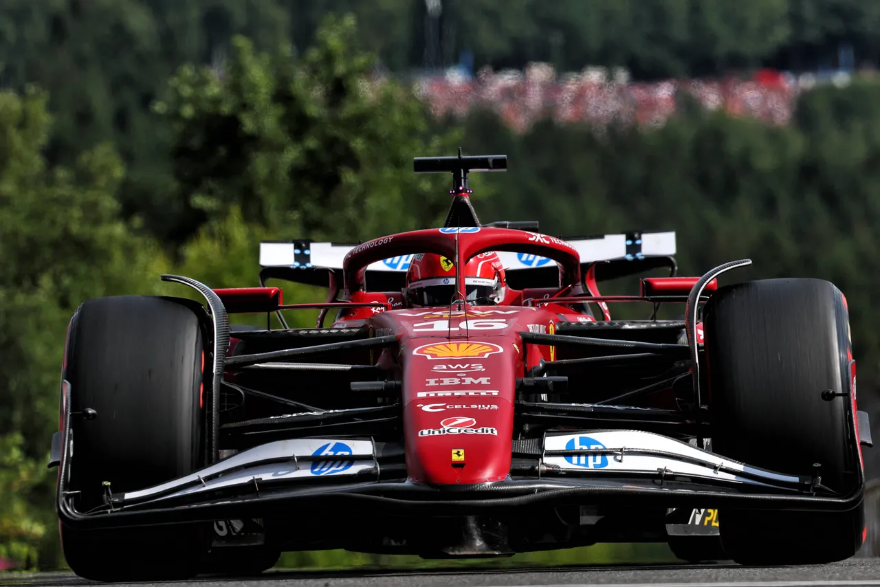 Leclerc während des Q3 in Belgien