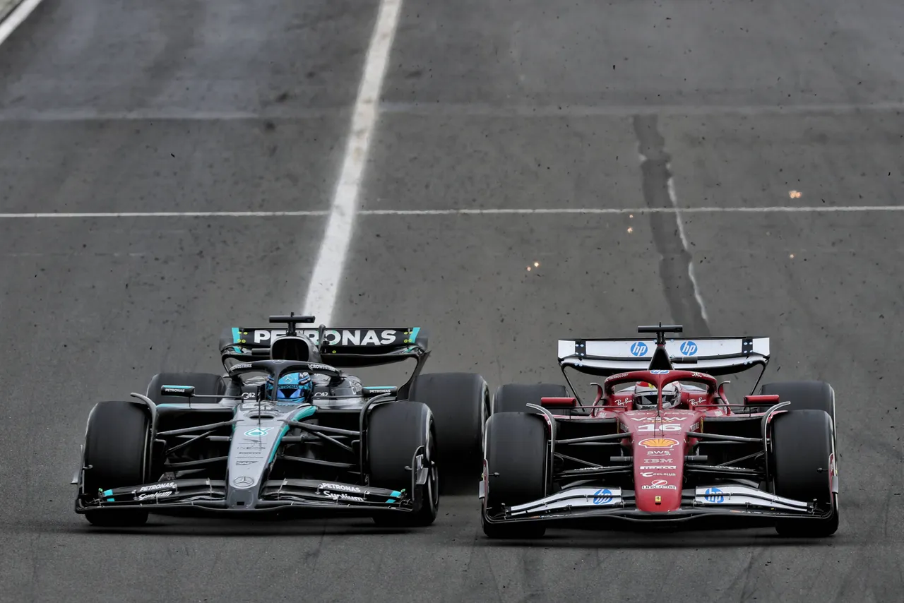 George Russell und Charles Leclerc sind in Ungarn fast kollidiert