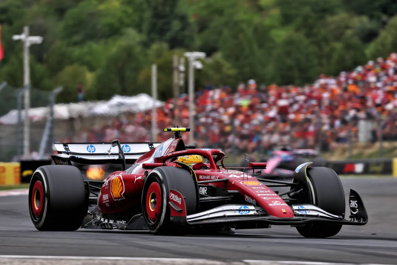 Hamilton during the Hungarian GP