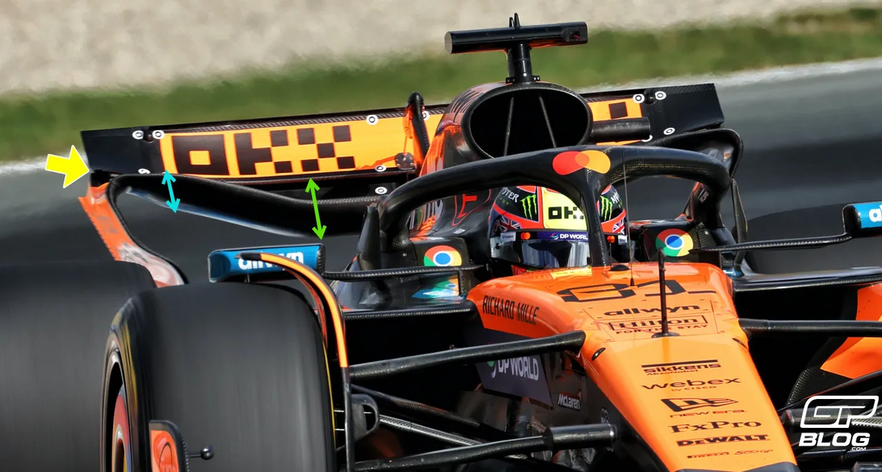 The MCL39 new rear wing spec used in Zandvoort&nbsp;