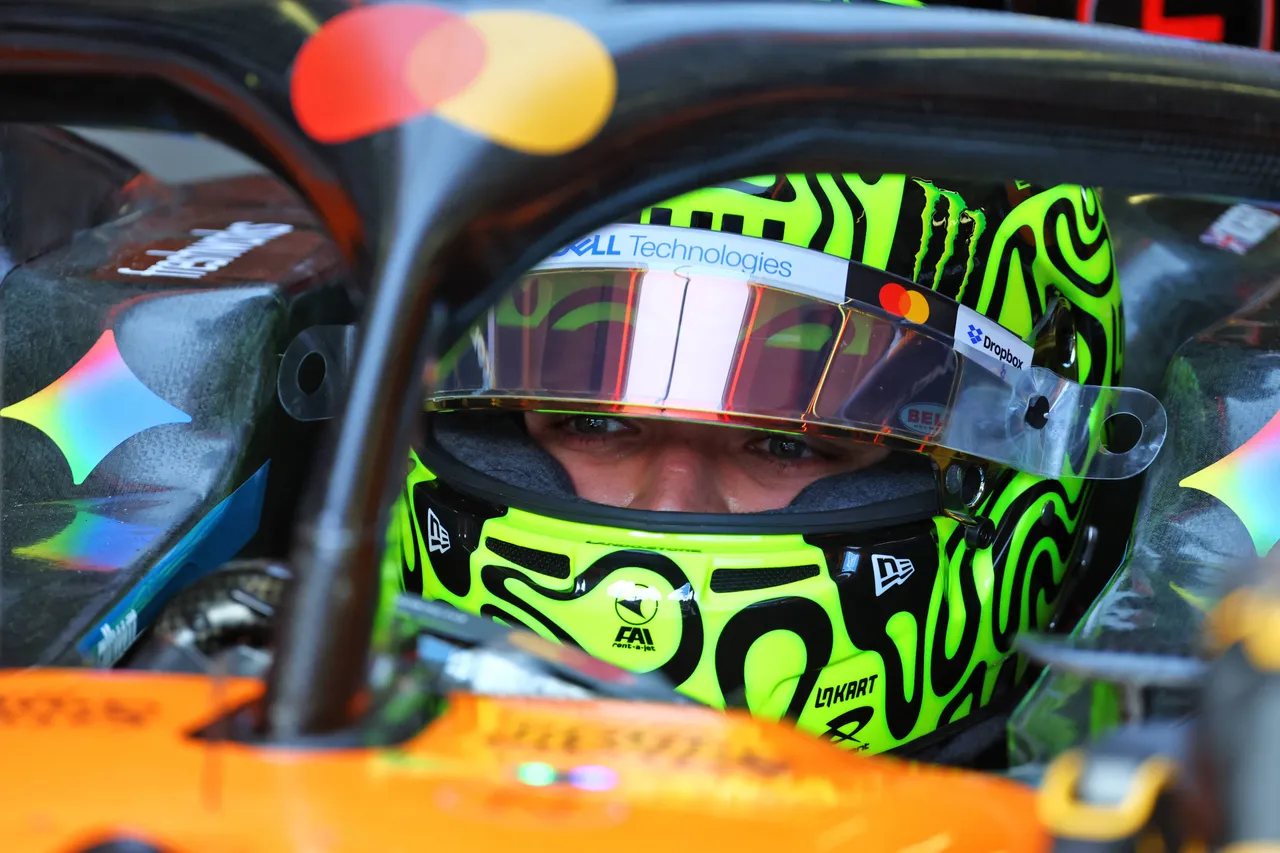 Lando Norris could only take P7 in the Azerbaijan Grand Prix | Photo by RacePictures