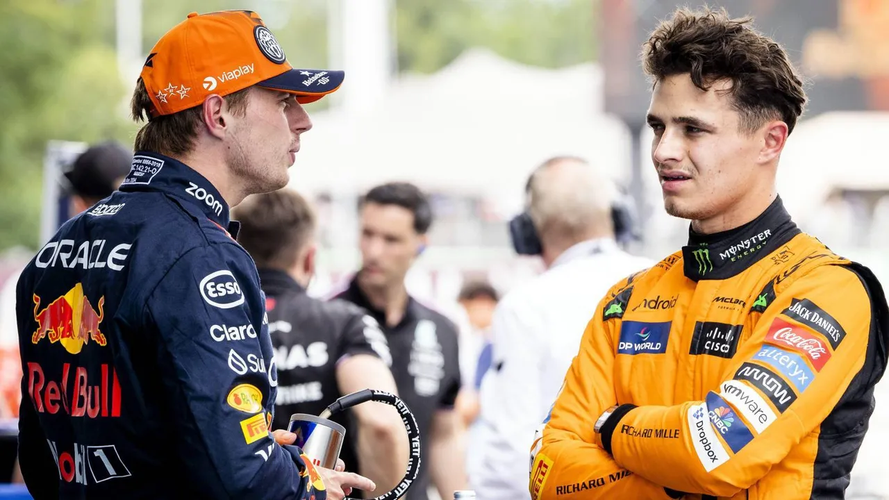 Max Verstappen and Lando Norris