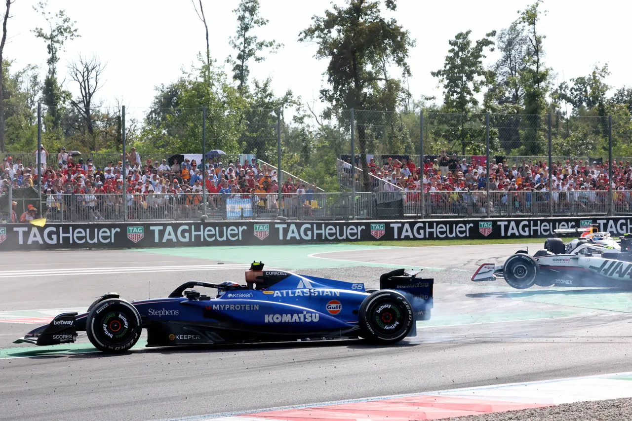 Sainz and Bearman post-crash at Monza