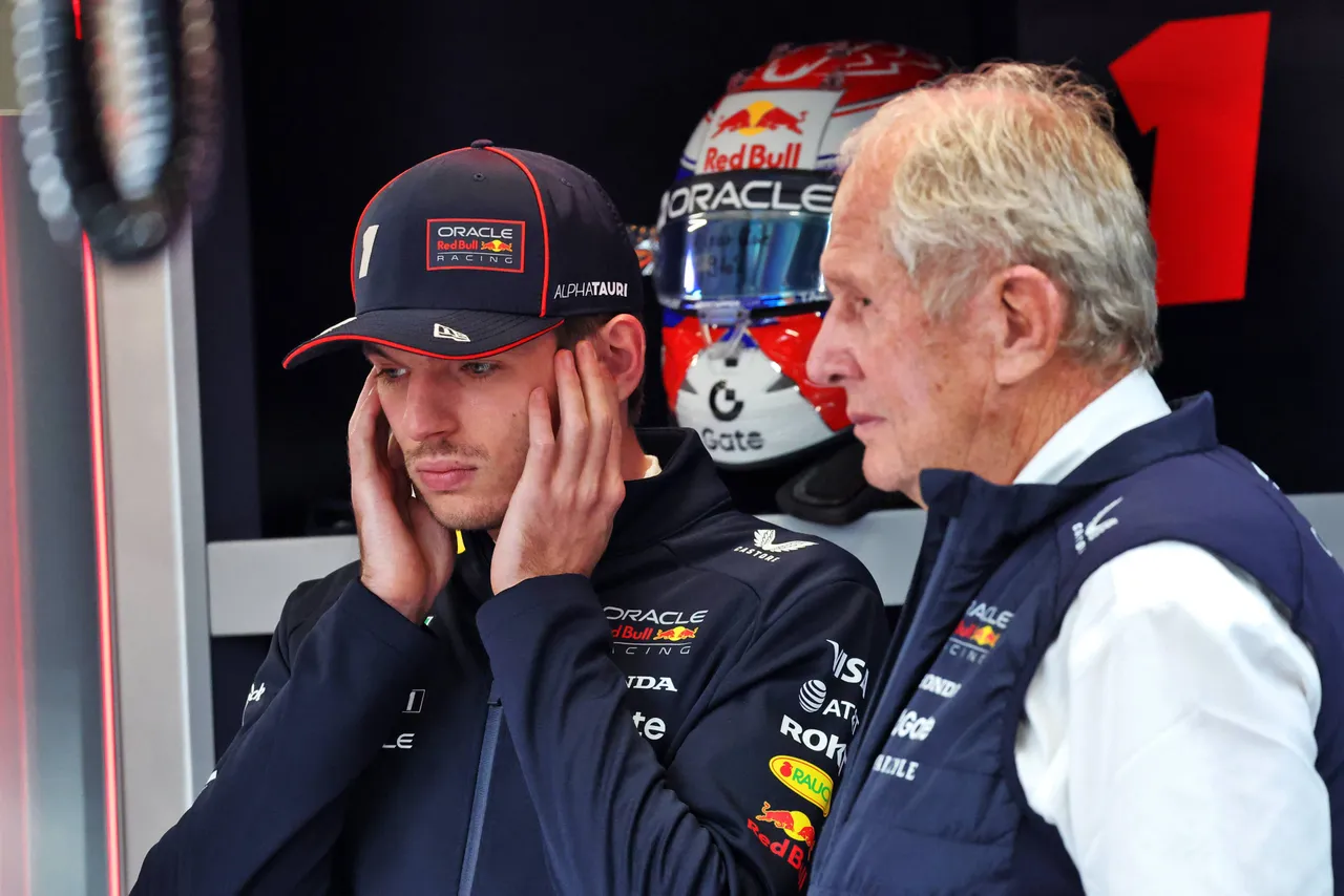 Max Verstappen and Helmut Marko - Qatar