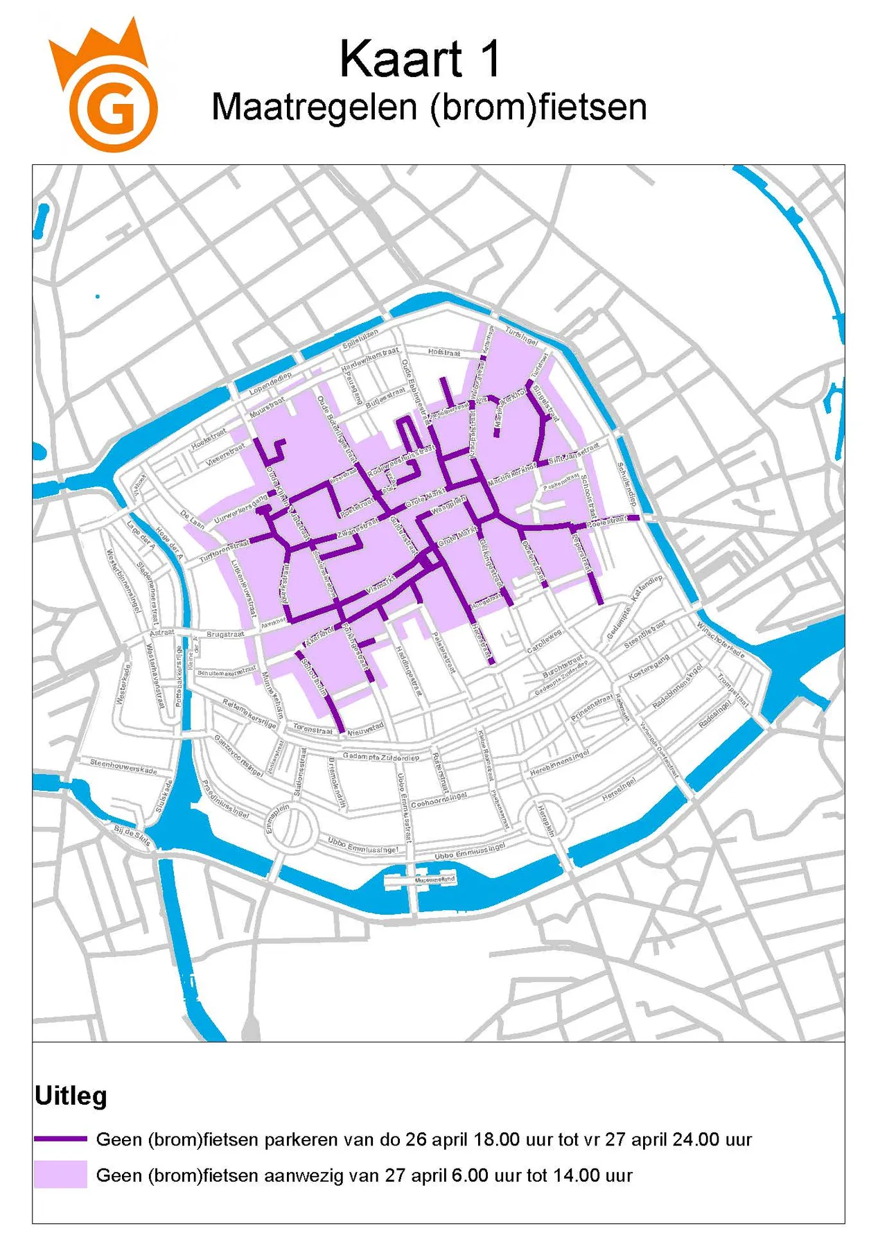 kaart 1 maatregelen fietsen