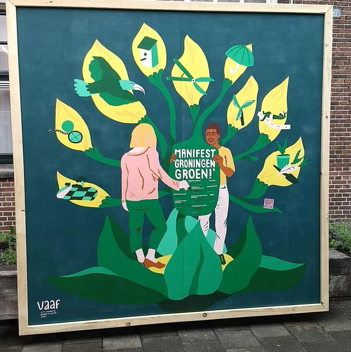 manifest20groningen20groen20 20vaaf de schildering is gemaakt door kunstenaarsduo vaaf