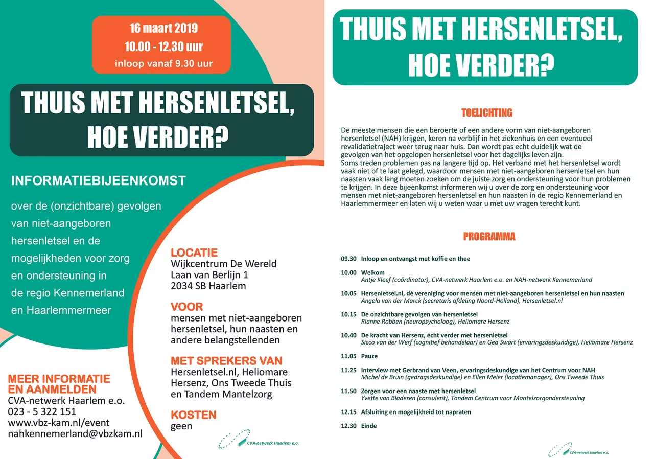 affiche thuis met hersenletsel