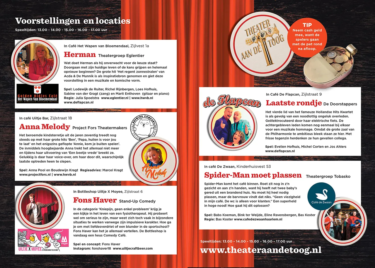flyer theater aan de toog 2022 binnenkant