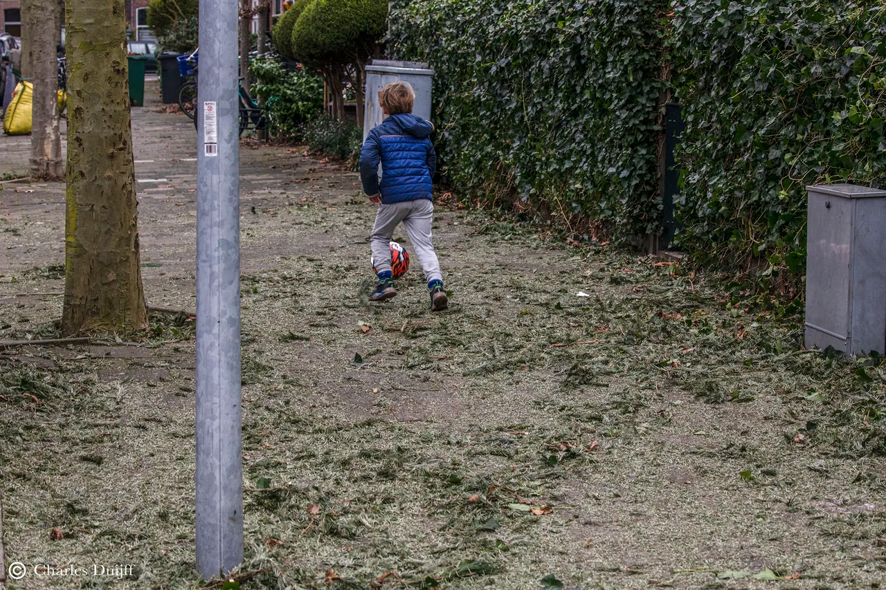 naalden op de stoep
