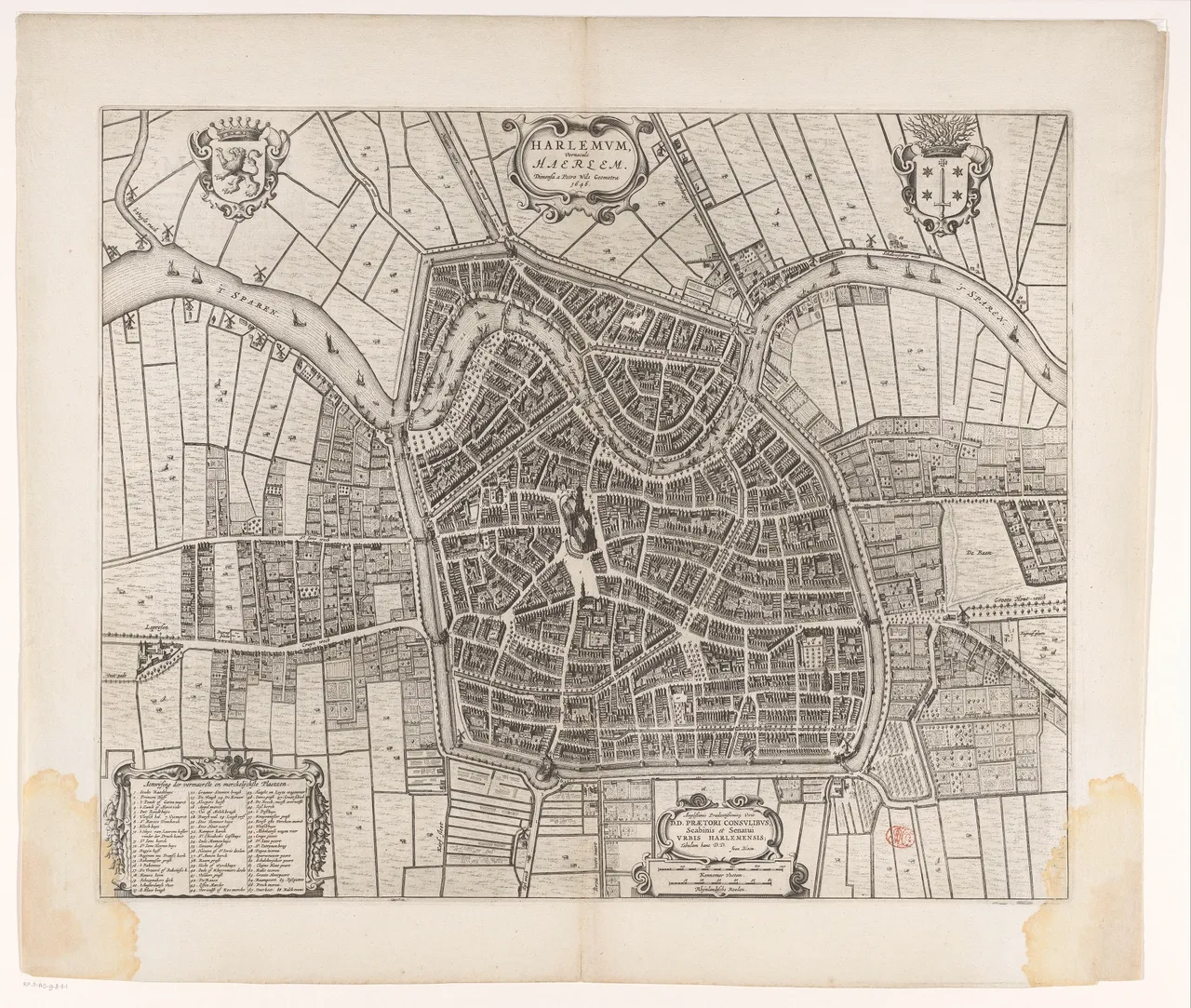 plattegrond van haarlem joan bleau 1646 klein