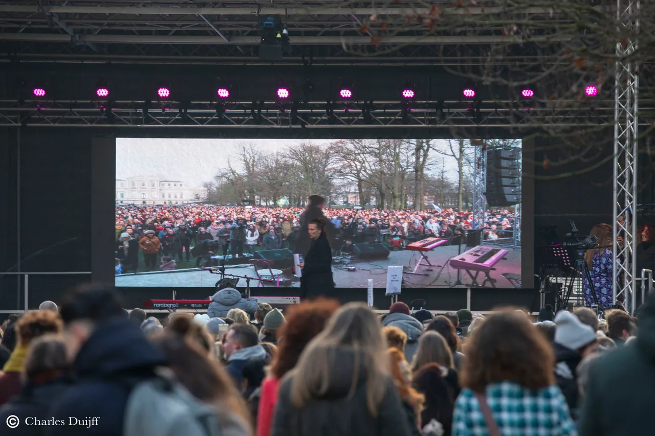 podium en view veld