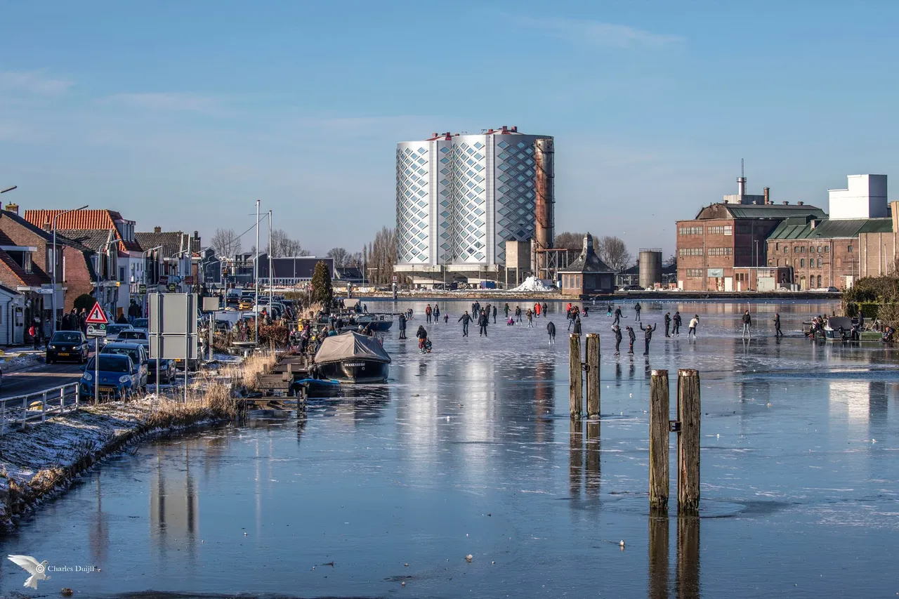 schaatsen bij suikerfabriek