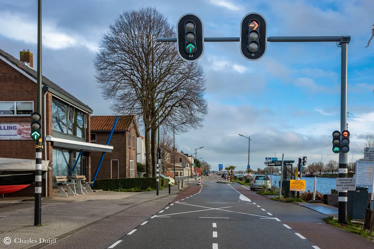 verkeerslichten pont kaag
