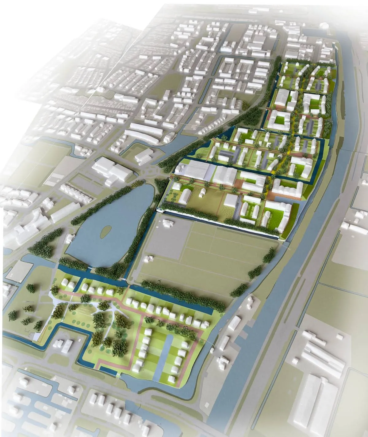 maquette van het ontwerp van de nieuwe wijk De Oostrand NZS