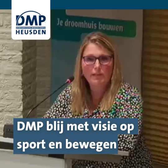dmp blij met visie op sport en bewegen