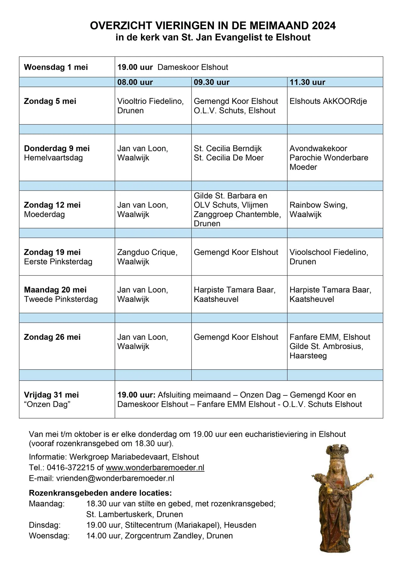 flyer vieringen meimaand 2024
