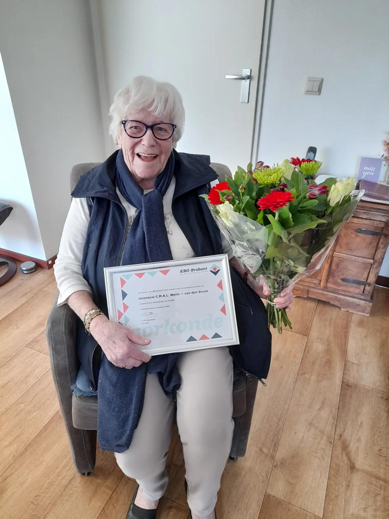 jubilaris mevrouw toos welts van den broek