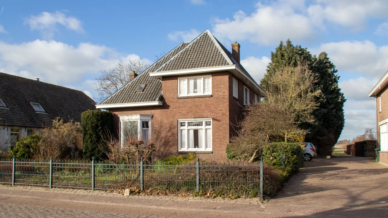 Vooraanzicht van het pand