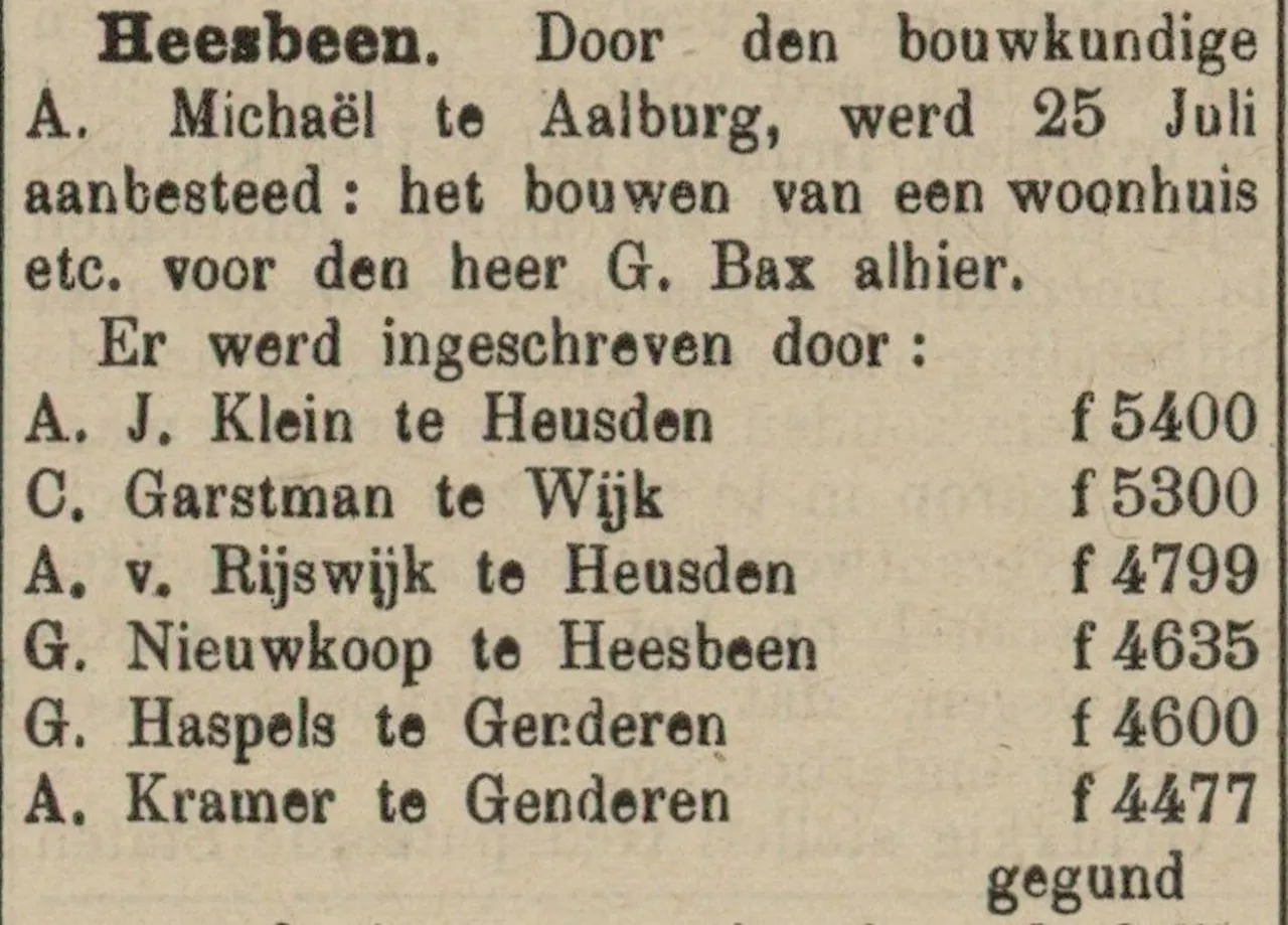 Uit Nieuwsblad Heusden en Altena d.d. 14.8.1925