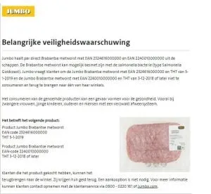 recall jumbo brabantse metworst 300x276