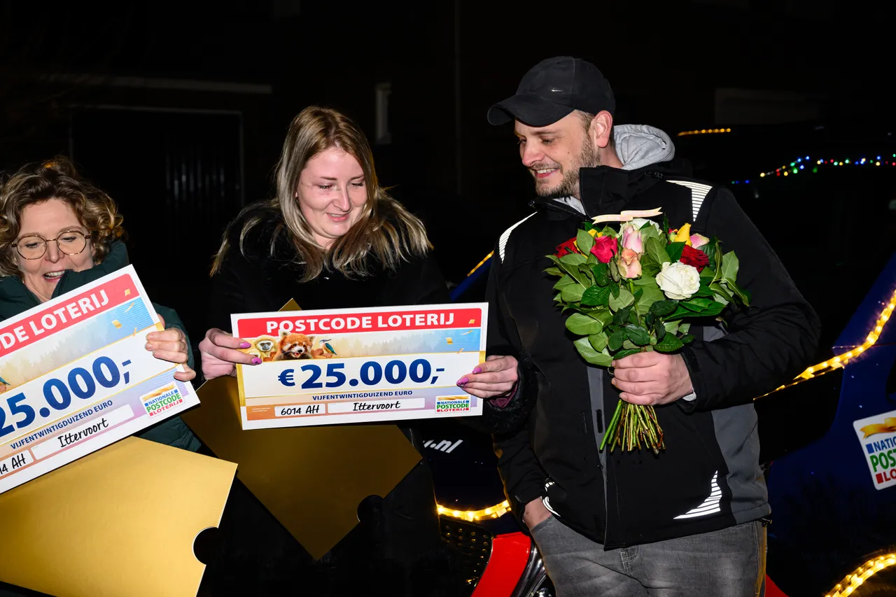 jessica wint 25000 euro bij de postcode loterij