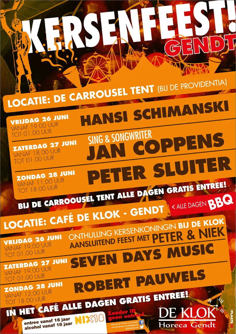 deklok poster kersenfeest 2015