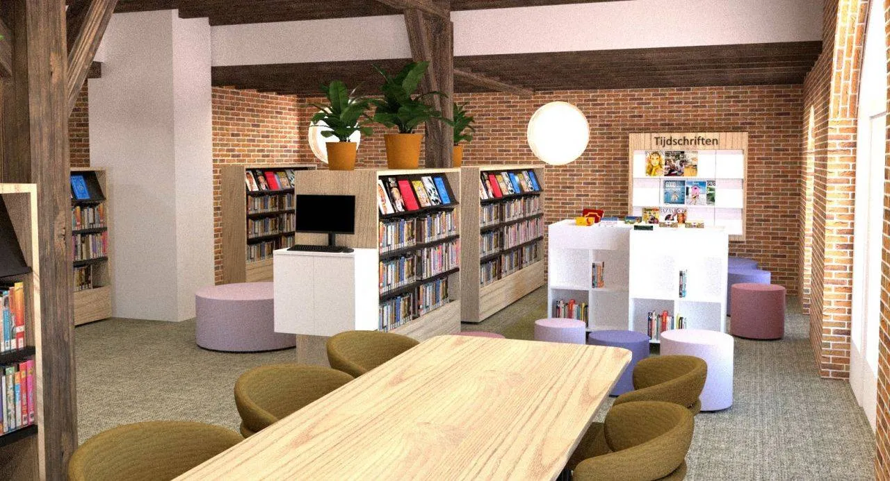 Impressie van de nieuwe jeugd bibliotheek in de Tabaksschuur (c) Anne-Marie Berns