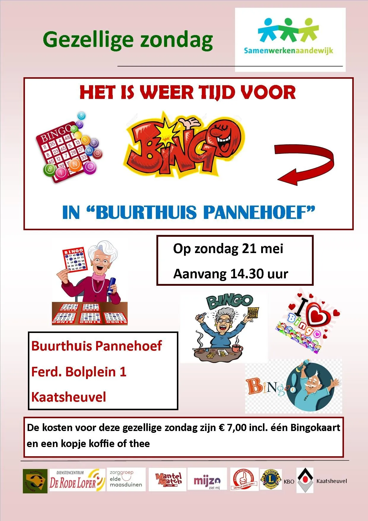 gezellige zondag buurthuis pannehoef bingo 21 05 2023