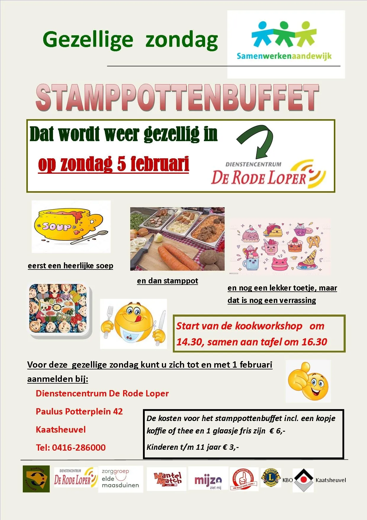 gezellige zondag stamppottenbuffet rode loper 05 02 2023